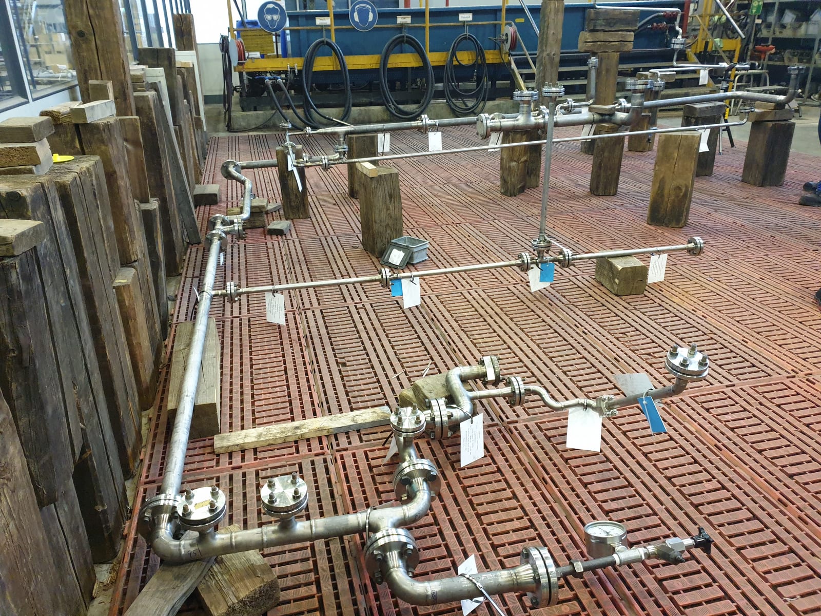 Hydrostatic Test, Piping, Siemens Energy, Duisburg, Germany